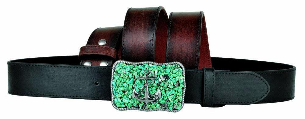 Turquoise Buckle with Leather Strap - Flyclothing LLC