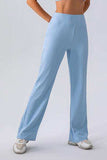 High Waist Straight Active Pants - Trendsi - Flyclothing LLC