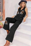 V-Neck Tank Top and Long Pants Set - Trendsi - Flyclothing LLC