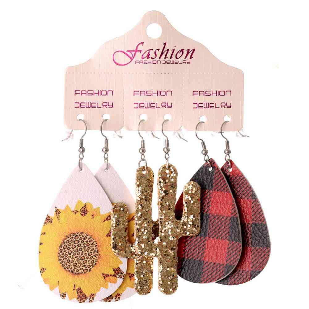 PU Earrings Set - Trendsi