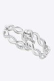 Moissanite Crisscross Hoop Earrings - Trendsi - Flyclothing LLC