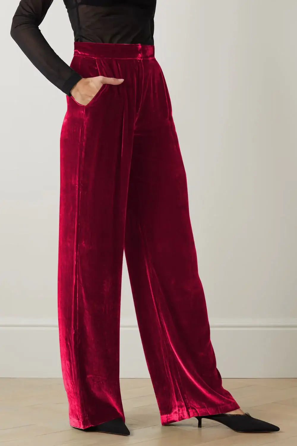 Loose Fit High Waist Long Pants with Pockets - Trendsi - Flyclothing LLC