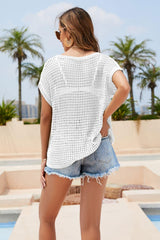 Round Neck Openwork Cover Up - Trendsi