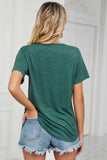 Short Sleeve V-Neck Tee Shirt - Trendsi