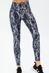 Animal Print Slim Fit Wide Waistband Long Sports Pants - Trendsi - Flyclothing LLC