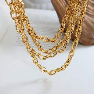Titanium Steel Chain Necklace - Trendsi - Flyclothing LLC