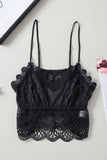 V-Neck Lace Cropped Cami - Trendsi - Flyclothing LLC