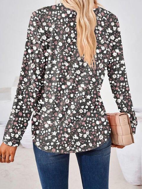 Full Size Square Neck Long Sleeve Blouse - Trendsi