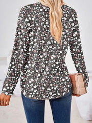 Full Size Square Neck Long Sleeve Blouse - Trendsi