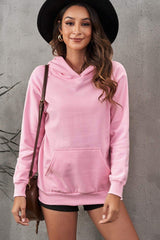 Dropped Shoulder Kangaroo Pocket Hoodie - Trendsi - Flyclothing LLC