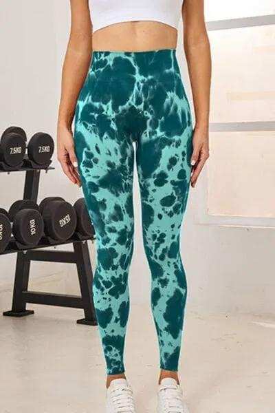 Tie-Dye High Waist Active Leggings - Trendsi - Flyclothing LLC