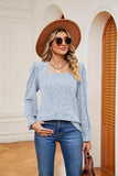 Square Neck Puff Sleeve Top - Trendsi - Flyclothing LLC
