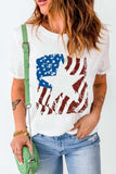 US Flag Graphic Round Neck Tee - Trendsi - Flyclothing LLC