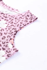 Printed Side Slit Round Neck Tank - Trendsi - Flyclothing LLC