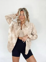 Tie-Dye Button Up Long Sleeve Shirt - Trendsi - Flyclothing LLC