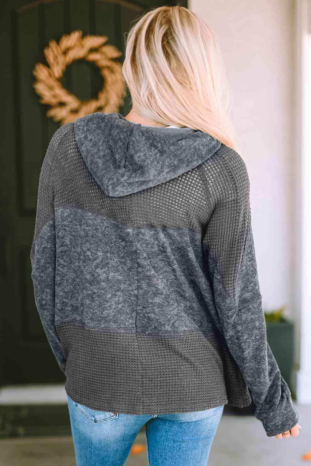 Zip-Up Drawstring Hooded Jacket - Trendsi - Flyclothing LLC