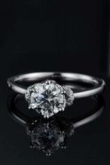1 Carat Moissanite 925 Sterling Silver Ring - Trendsi - Flyclothing LLC