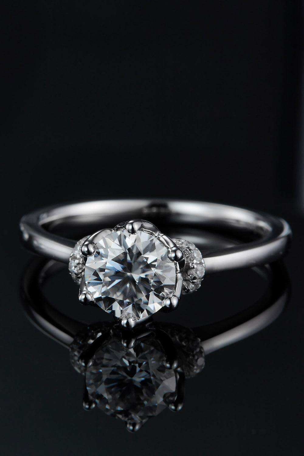 1 Carat Moissanite 925 Sterling Silver Ring - Trendsi - Flyclothing LLC