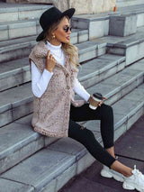 Full Size Button Down Collared Neck Vest - Trendsi - Flyclothing LLC