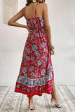 Bohemian Decorative Button Spaghetti Strap Dress - Trendsi
