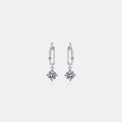 2 Carat Moissanite 925 Sterling Silver Earrings - Trendsi - Flyclothing LLC