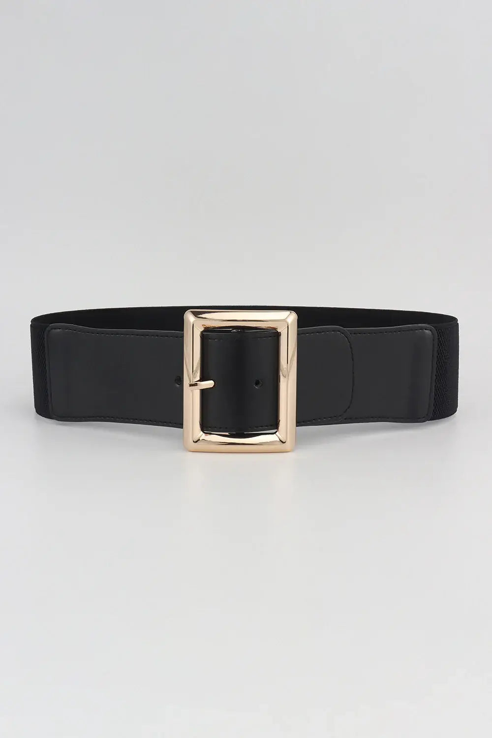 Rectangle Buckle Elastic Wide Belt - Trendsi - Flyclothing LLC