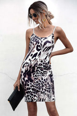 Leopard Spaghetti Strap Bodycon Dress - Trendsi - Flyclothing LLC