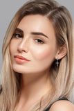 925 Sterling Silver Moissanite Cross Earrings - Trendsi