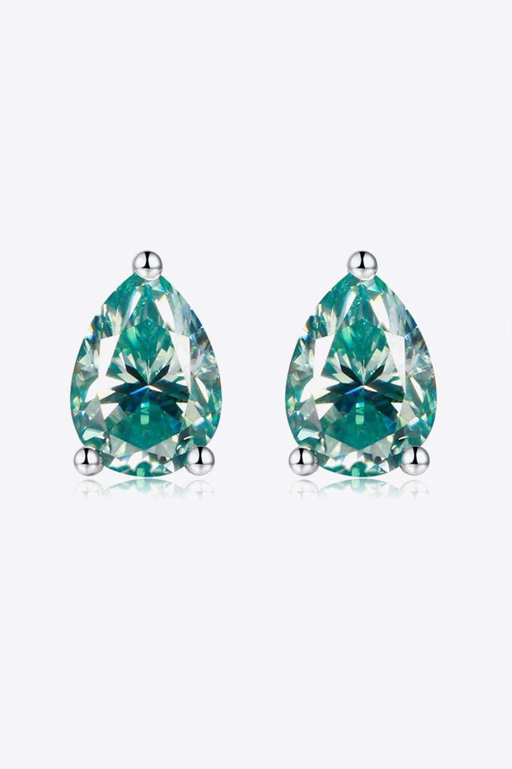 2 Carat Moissanite Teardrop Earrings - Trendsi - Flyclothing LLC