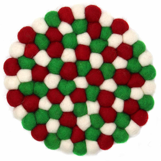 Multicolor Trivet- White Christmas - Global Groove (T) - Global Groove