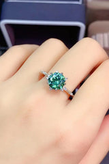 All Eyes On Me 1 Carat Moissanite Platinum-Plated Ring - Trendsi - Flyclothing LLC