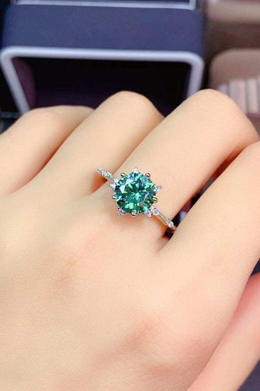 All Eyes On Me 1 Carat Moissanite Platinum-Plated Ring - Trendsi - Flyclothing LLC