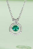 Lab-Grown Emerald Pendant Necklace - Trendsi - Flyclothing LLC
