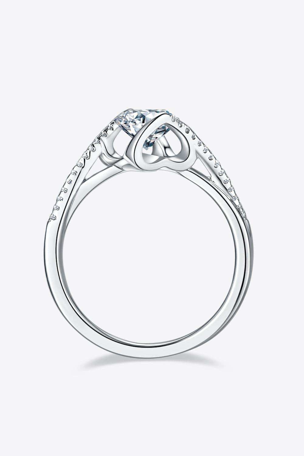 1 Carat Moissanite 925 Sterling Silver Twisted Ring - Trendsi - Flyclothing LLC