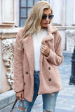 Full Size Lapel Collar Sherpa Coat - Trendsi - Flyclothing LLC