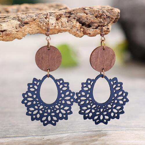 Geometric Cutout Dangle Earrings - Trendsi - Flyclothing LLC