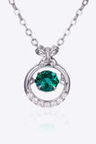 Lab-Grown Emerald Pendant Necklace - Trendsi - Flyclothing LLC