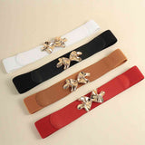 Alloy Buckle Elastic Belt - Trendsi - Flyclothing LLC