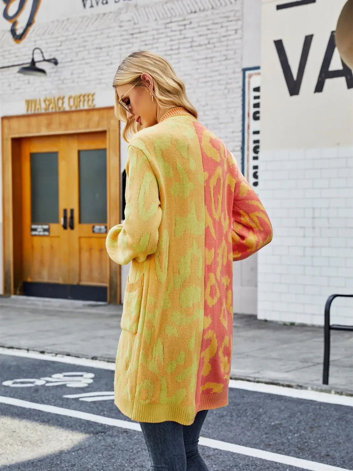Leopard Button Down Longline Cardigan - Trendsi - Flyclothing LLC