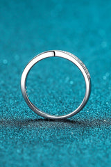 Moissanite Rhodium-Plated Ring - Trendsi - Flyclothing LLC