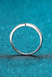 Moissanite Rhodium-Plated Ring - Trendsi - Flyclothing LLC