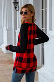 Plaid Round Neck Long Sleeve T-Shirt - Trendsi - Flyclothing LLC