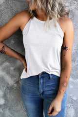 Curved Hem Grecian Tank Top - Trendsi