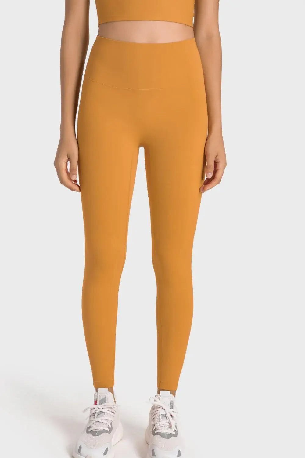 High-Rise Wide Waistband Yoga Leggings - Trendsi - Flyclothing LLC
