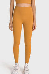 High-Rise Wide Waistband Yoga Leggings - Trendsi - Flyclothing LLC