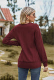 Square Neck Long Sleeve Blouse - Trendsi - Flyclothing LLC