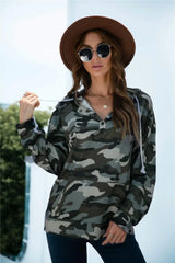 Full Size Printed Quarter-Snap Drop Shoulder Hoodie - Trendsi - Flyclothing LLC