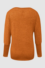 Cutout Round Neck Long Sleeve T-Shirt - Trendsi