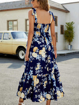 Floral Tie-Shoulder Sleeveless Dress - Trendsi - Flyclothing LLC