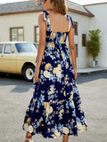 Floral Tie-Shoulder Sleeveless Dress - Trendsi - Flyclothing LLC